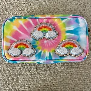 Stoney Clover Tie Dye Small Pouch with 3 rainbow patches